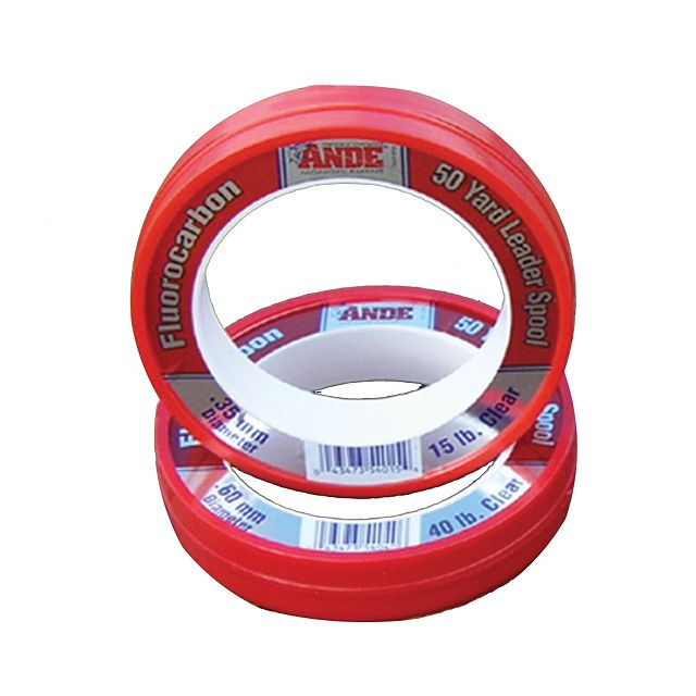 Ande Fluorocarbon 50 yard Leader Spools - Clear
