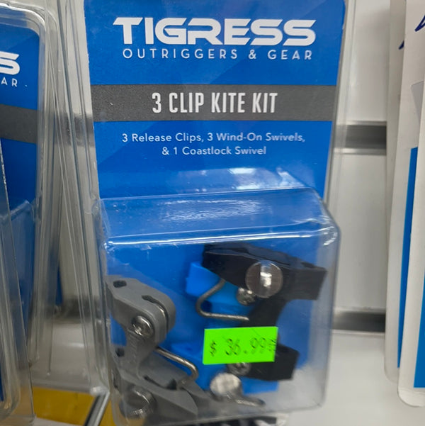  Tigress Kite Kit with Clips, 2 Wind-on Swivels, and 1