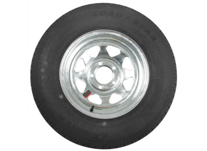 Load Star Boat Trailer Tire ST205/75R14 Radial on Galvanized Wheel 5 Lug