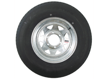 Load Star Boat Trailer Tire ST225/75R15 Radial on Galvanized Wheel 6 Lug