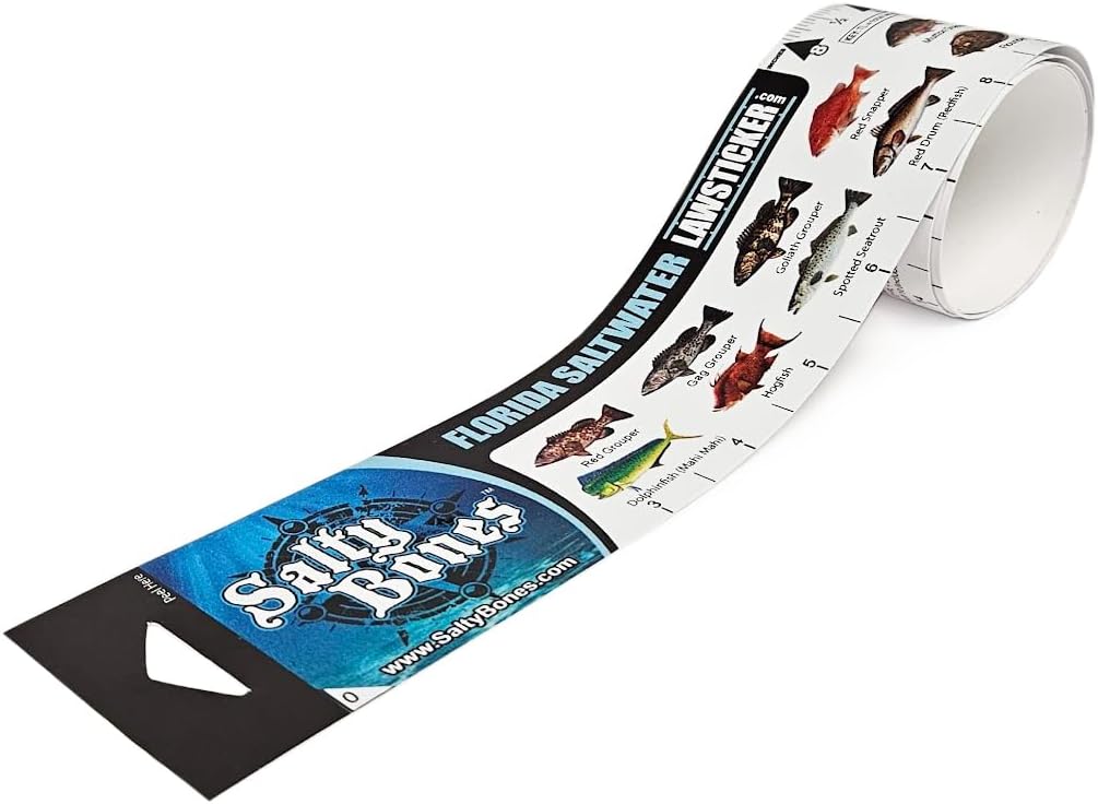 Salty Bones Florida Saltwater Lawsticker - 36" Sticker Ruler