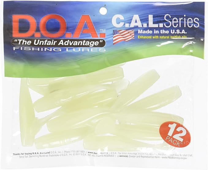 DOA C.A.L. 3" Shad Tail Swimbait - 12 Pack