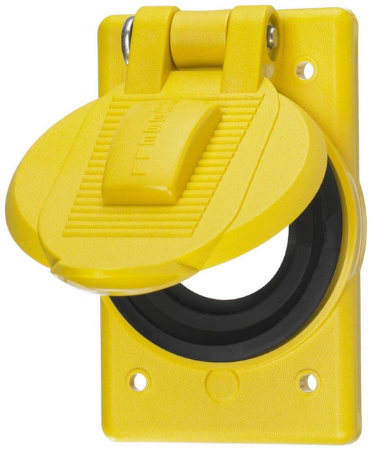 Hubbell Hbl74cm25woa Weather-Proof Receptacle Plate Polycarb 1.75" Yellow