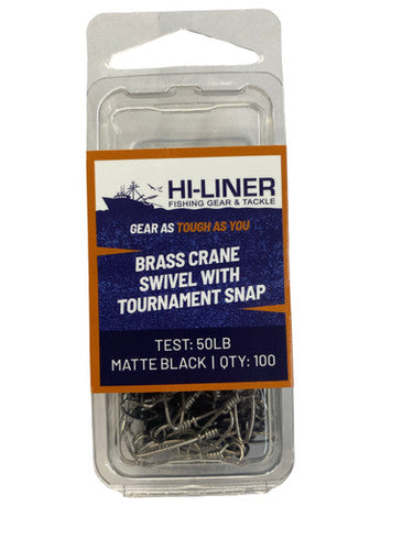 Hi-Liner Brass Crane Swivel w/Tournament Snap