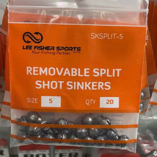 Lee Fisher Sports Removable Split Shot Sinkers