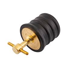 Seachoice 18861 Twist-turn 1.25-inch Marine Boat Brass Drain Plug With Neoprene