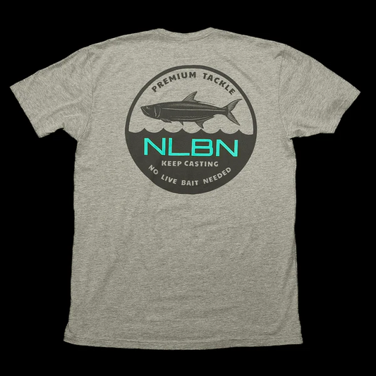 Cotton Short Sleeve - Grey - Circle Tarpon Badge