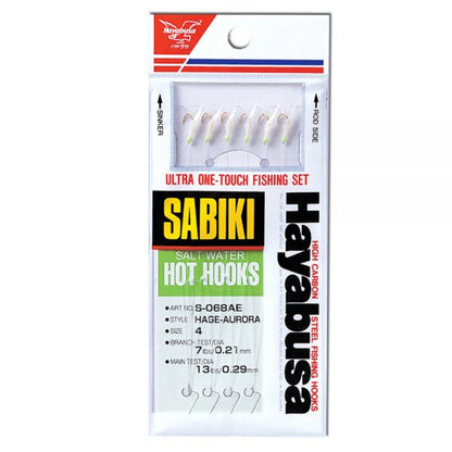 Hayabusa Salt Water Hot Hooks S068AE Sabiki Rig #6