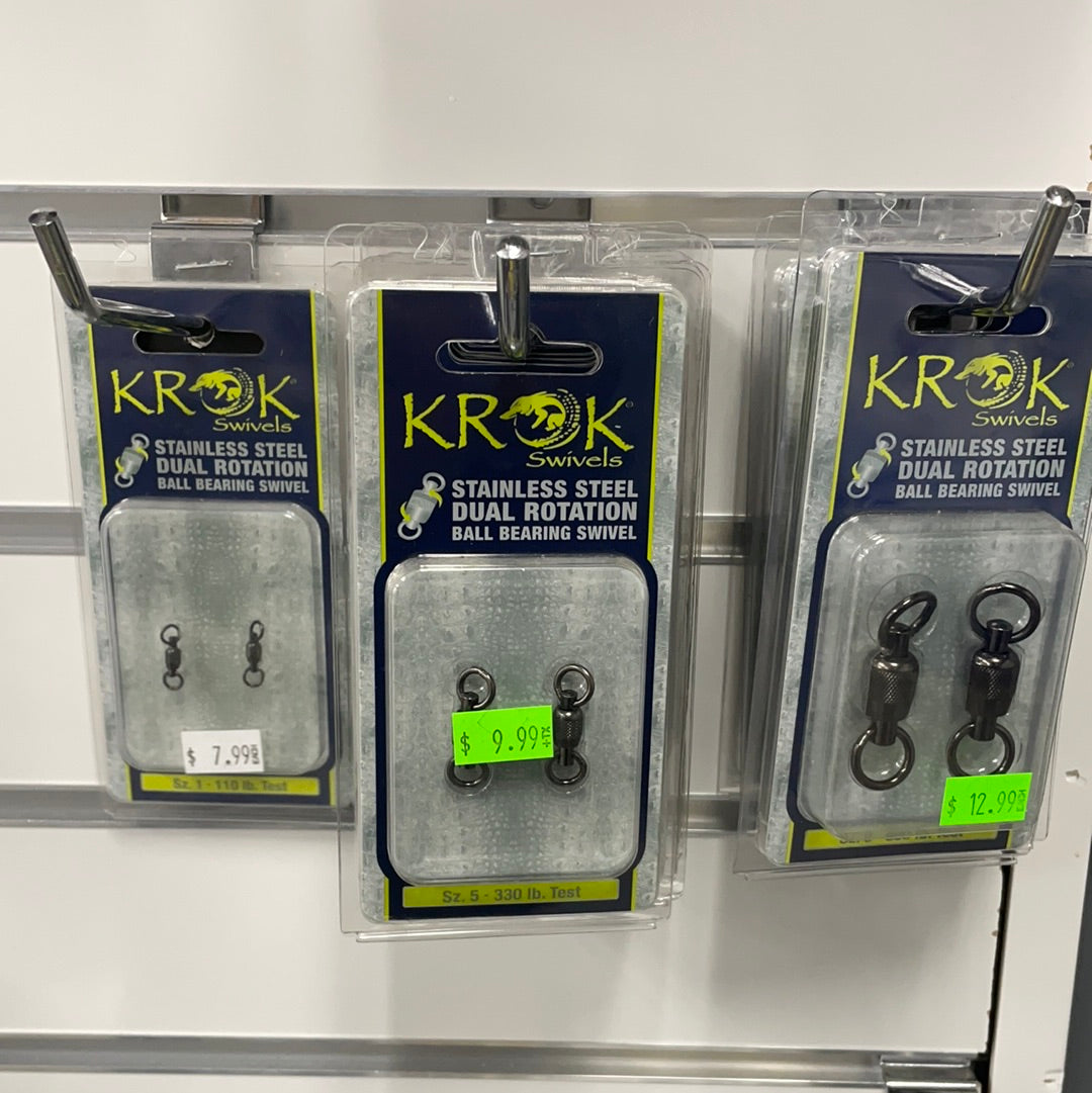 Krok Stainless Steel Dual Rotation Ball Bearing Swivel Reel Deal Tackle