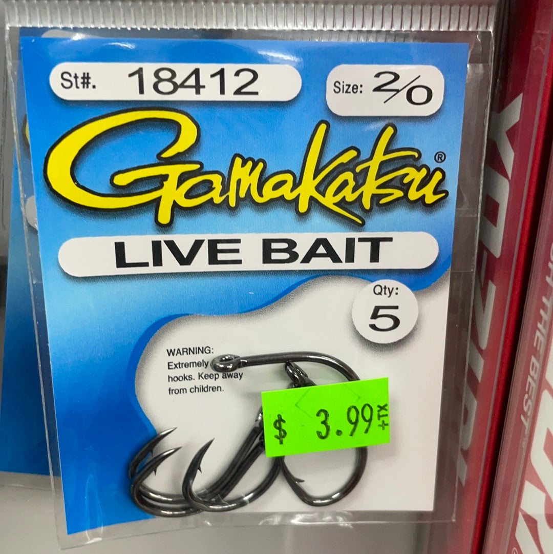 Gamakatsu Live Bait Hooks - Reel Deal Tackle