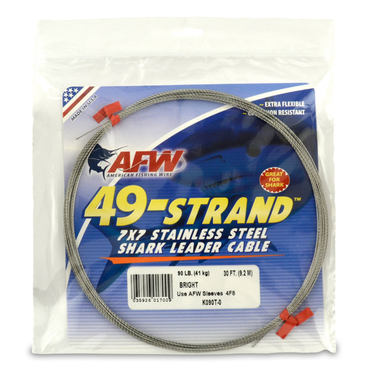 AFW - 49 Strand 7x7 Stainless Steel Leader Cable
