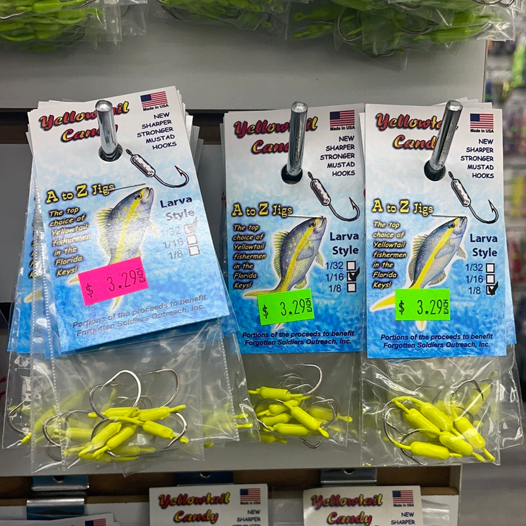 Yellow Tail Candy- Larva Style - Reel Deal Tackle