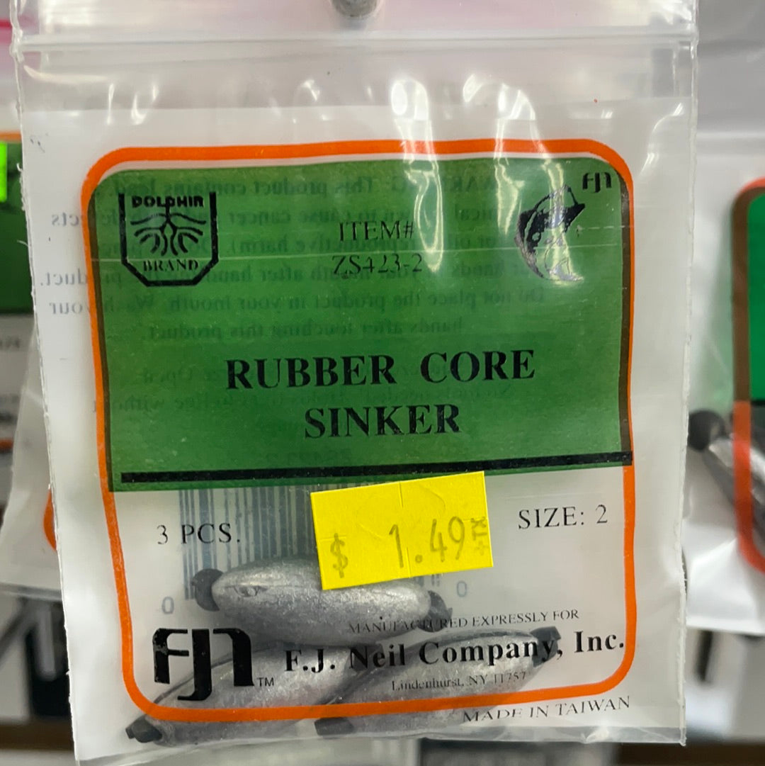 Rubber Core Sinkers Reel Deal Bait And Tackle